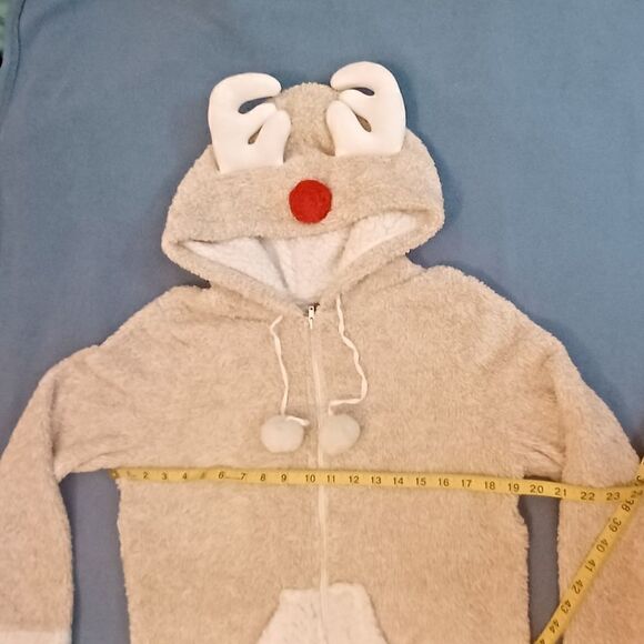 Jaclyn intimates fuzzy Rudolph adult pajama - Picture 2 of 6